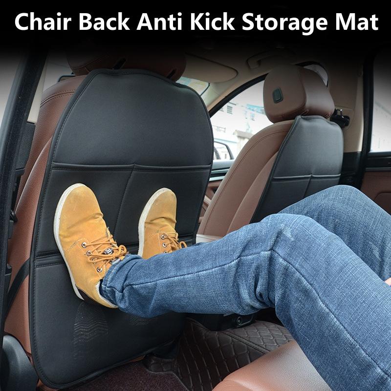 Защитный чехол для спинки автомобильного сиденья из искусственной кожи премиум-класса с губчатым наполнителем, противоударный, водонепроницаемый, всесезонный, универсальный, противоскользящий, автомобильные товары