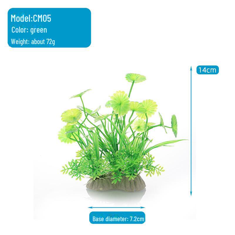 Desktop Aquarium Decoration: CM Series Plastic Water Plants