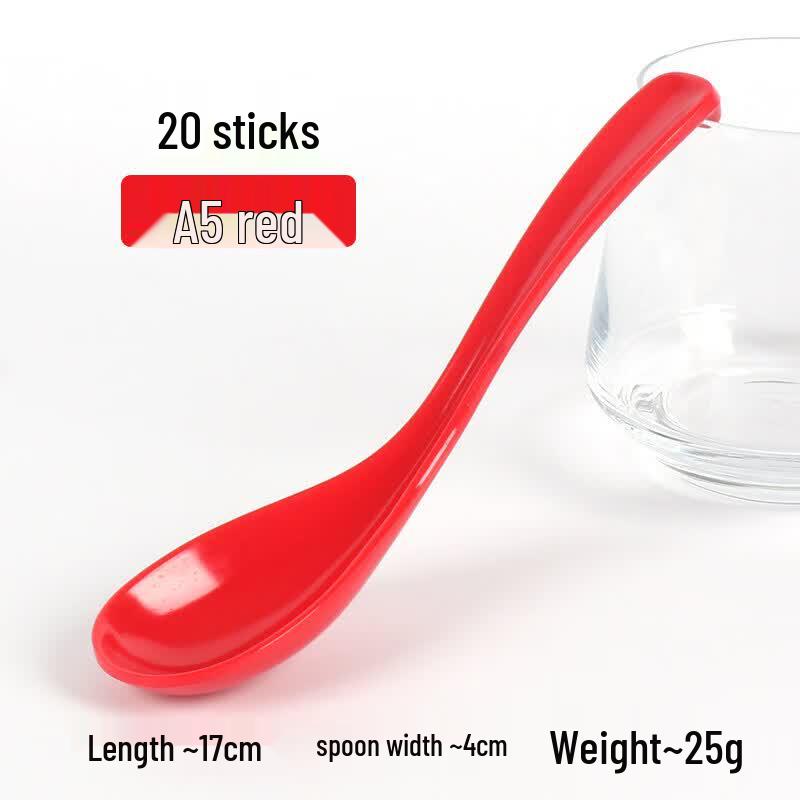 Qi Wei Melamine Long Handle Restaurant Spoon