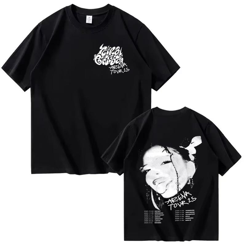 2026 Springsummer Nina Chuba Highquality Street Cotton Printed Tshirt Fashion Tee Luxury Casual Shortsleeved top y2k ins