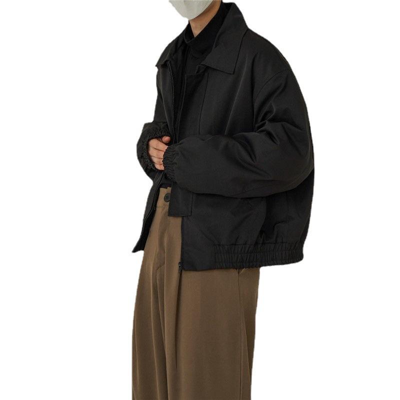 Autumn Short Work Coat Men's Fashionable Loose Lapel Windbreaker Jacket