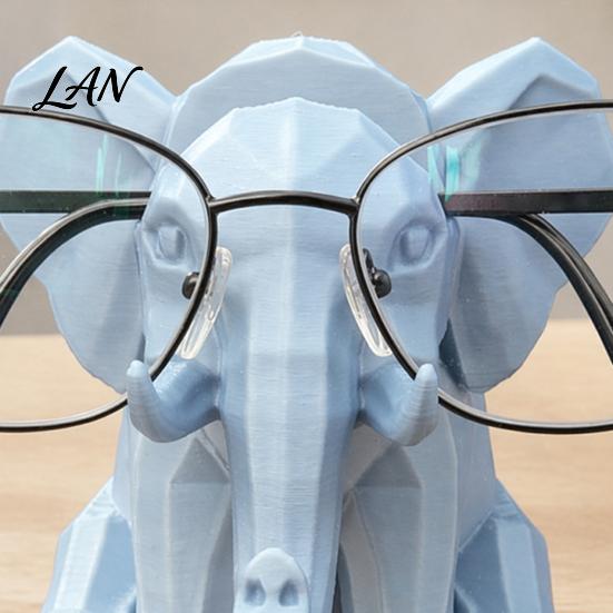 Detailed Home Accents Elephant Shape Glasses Frame, 3D Printed Hand Carved Living Room Ornament Holder, Decorative for Office Desk Intricately Decor