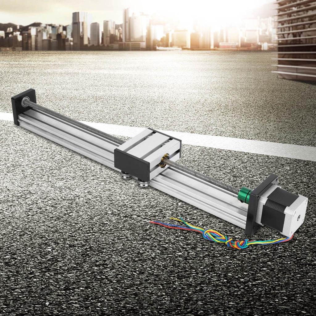 0808 Ball Screw Long Stage Actuator Guide Rail   Nema17 42 Stepper Motor (300mm Stroke)