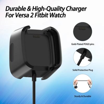 Зарядное устройство для Fitbit Versa Lite Sport Smartwatch USB-кабель для зарядки Зарядный шнур-клипса Док-станция Аксессуары для часов