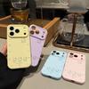 Чехол из жидкого силикона с милым котенком KT для iPhone 17 Pro Max - Полное покрытие, Защита от падений.
