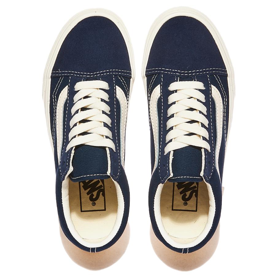 Vans Серия Old Skool Удобные Универсальные Модные Низкие Кеды для Скейтборда Унисекс Синий Белый VN000CT8DTQ