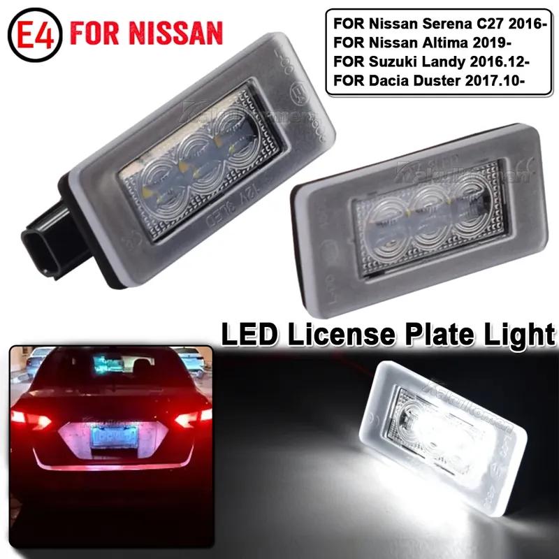 Led License Plate Lights For Nissan Qashqai MK3 J12 Serena MK5 C27 2016-up For Dacia Duster 2 2018-up Auto Tail Lamps