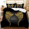 Angel Wings Duvet Cover, Angel Fairy Tale Theme Bedding Set for Teens Adults, Beautiful Feather Polyester Comforter Cover