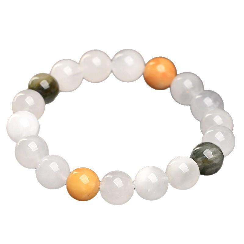 Hongchu Crystal Tian Duobao Colorful Rabbit Hair Round Bead Bracelet Natural Multicolored Rabbit Hair Crystal Bracelet