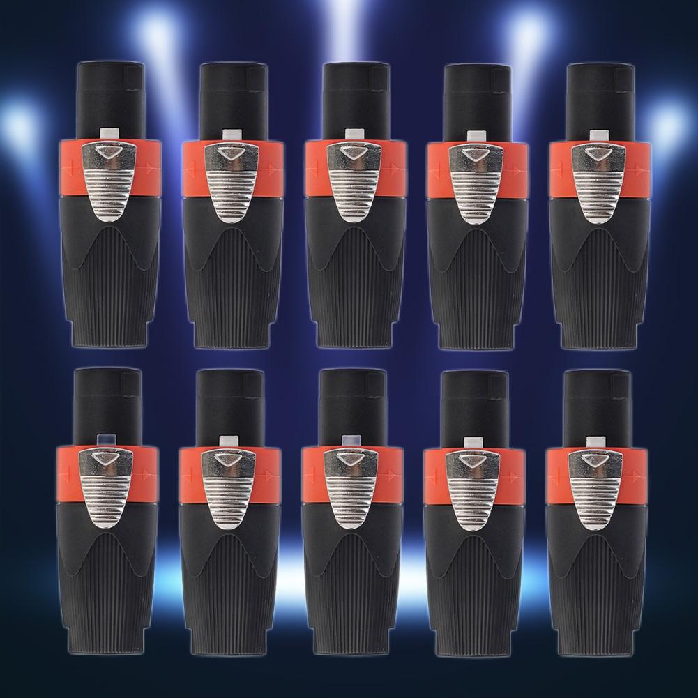 2-10pcs 4-Pole Male Audio Cable Connector Plug for Cable NEUTRIK Speakon nl4fc nl4fx nlt4x t2fc Male Audio Cable Adapter