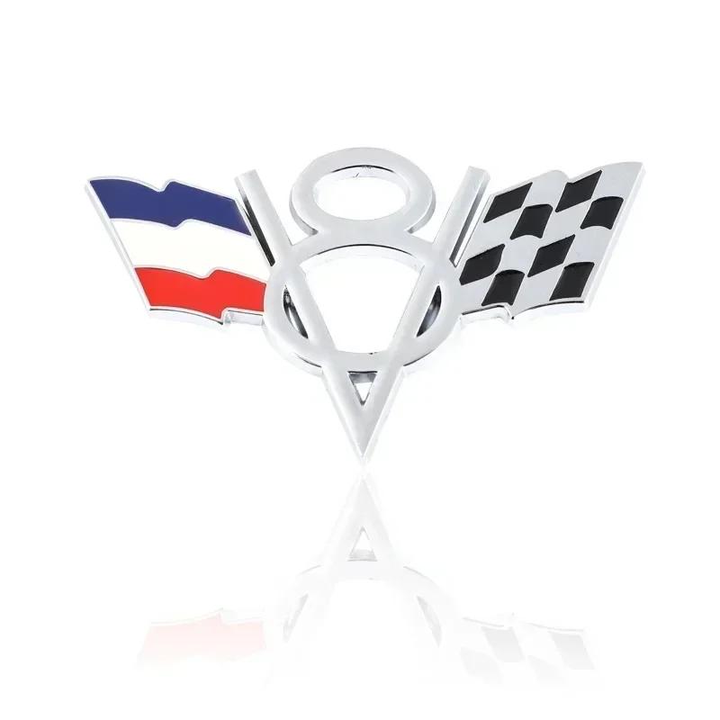 3D Металл V8 Италия Франция Америка США Великобритания Флаг Эмблема Значок Наклейка на Заднее Крыло Багажника для Аксессуаров Dodge Jeep Ford