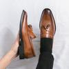 Fashion New Style Business Men Loafers Shoes High Quality Leather Shoes Casual Formal Wedding Party Slip On Pointed Dress Shoes Man
