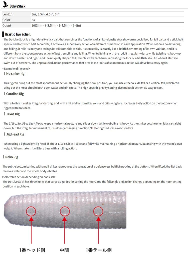 OSP Мягкая приманка Dolive Stick 3 дюйма TW-117 (5580)
