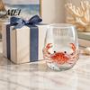 Handblown Borosilicate Glassware Octopus Glass Tumbler, 350ml Stemless Wine Glass, Whale Dolphin Turtle Gifts for Ocean Lovers Sea Creature