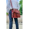 Vintage Leather Messenger Backpack Crossbody Shoulder Laptop Briefcase Unisex