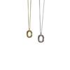 S925 sterling silver irregular circle necklace women's light luxury simple geometric pendant niche personality necklace
