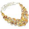Plume Agate,Citrine Gemstone Handmade 925 Silver Jewelry Necklace 18" JCN380-28