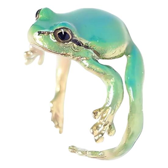 Frog Ring Cute Colorful Adjustable Tree Frog Rings Handmade Fun Jewelry Perfect Unique Gift Cute Animal Rings for Beach Summer Party.