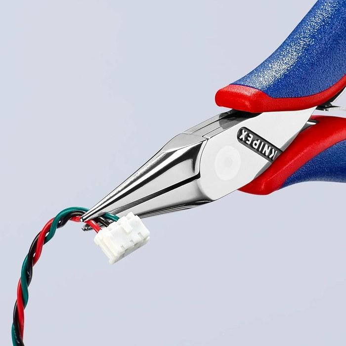 KNIPEX 3522-115 Electronics Pliers (SB) Red & Blue