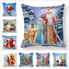45X45CM Christmas Pillow Covers Cushion Covers Decoration Merry Christmas Decorations for Home Santa Elk Sofa Ornaments Cushion Cover Navidad