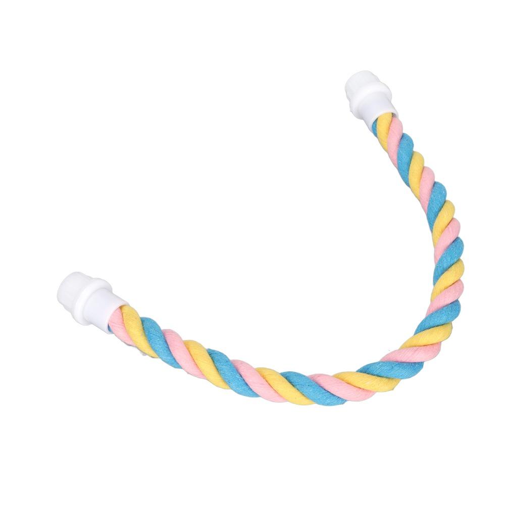 Comfortable Grip Bird Rope Perch Colorful Design Bendy Cotton Perch For Parrots
