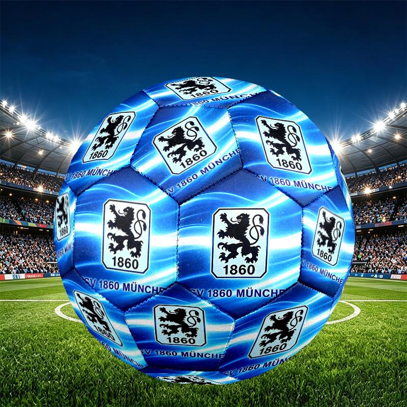 1860 Munchen football club Print Size 5 Soccer Ball, PU Wear Resistant Football for Match Training and Daily Practice, Birthday Gift for Soccer Fans