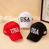Модная бейсболка с вышивкой букв USA для мужчин и женщин, с нашивкой американского флага, регулируемая, патриотичная, папина кепка для улицы, повседневная