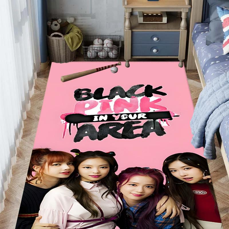 Black Pink Domination carpet Suitable for all seasons floor mats Fashion Office chair cushion Art