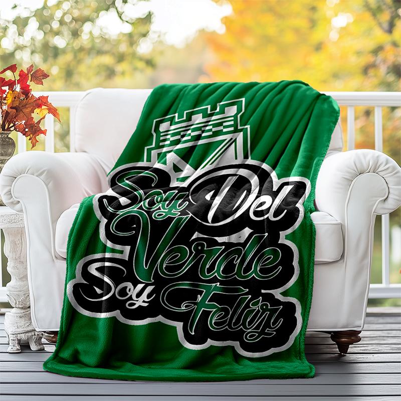 Atletico Nacional Flannel Blanket Soft All-Season Throw, Design for Camping, Car Travel, Hiking Sofa, Bed, Office Perfect Gift for Parties