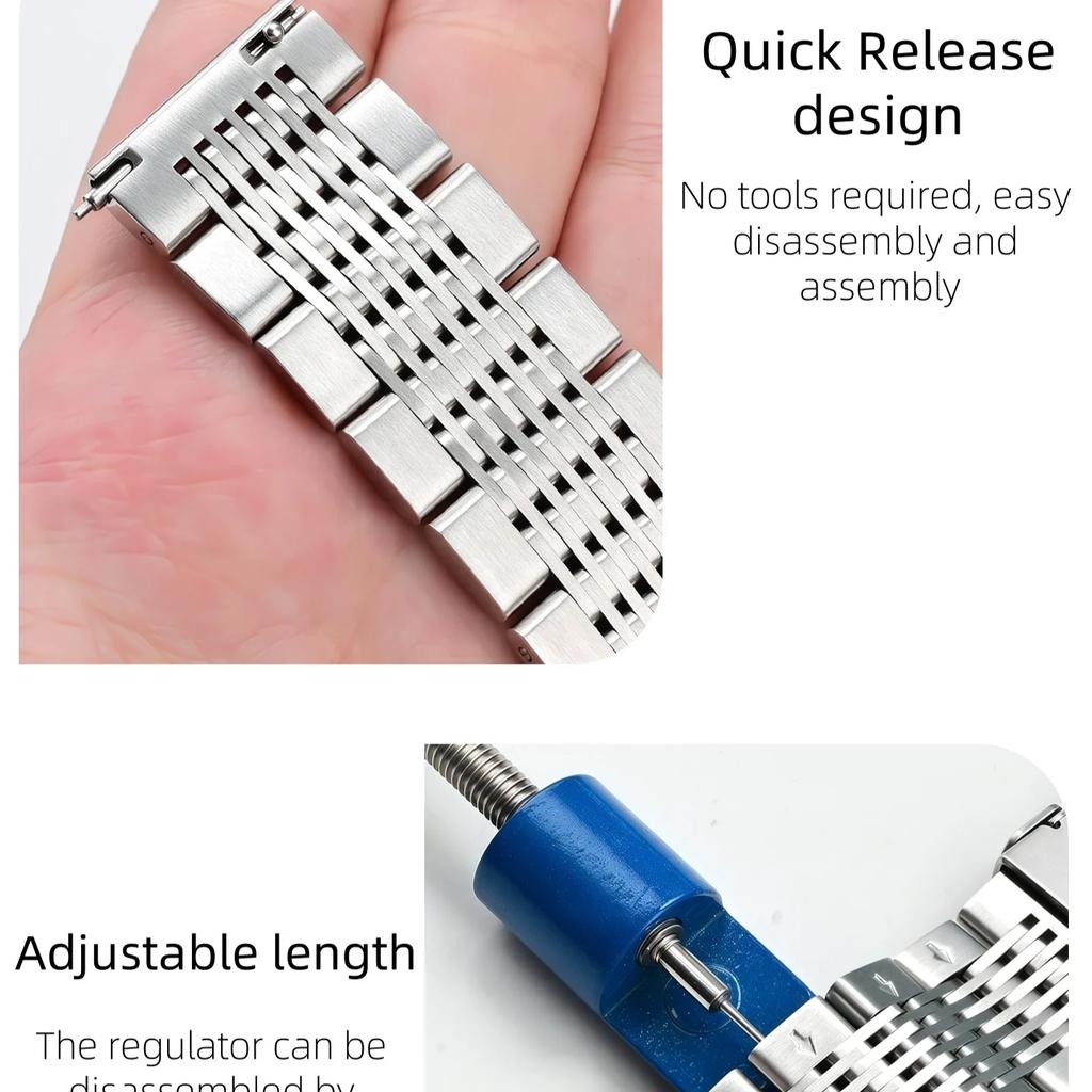 18/20/22/24 мм Универсальный ремешок из нержавеющей стали для Omega Seiko с быстросъемным креплением для Samsung Huawei gt5 Мужской Женский Браслет