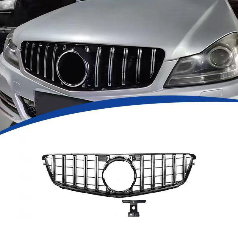 Подходит для решетки радиатора Mercedes-Benz C-Class W204 2009-2014, стиль GT, материал ABS, замена оригинальной детали