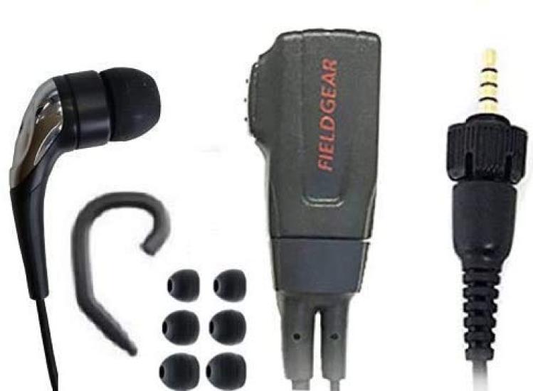 FIELD GEAR Kenwood Двухсторонний вставной наушник-микрофон, Совместим с наушниками Demitos с 1-контактным разъемом, FGCTKTPZ