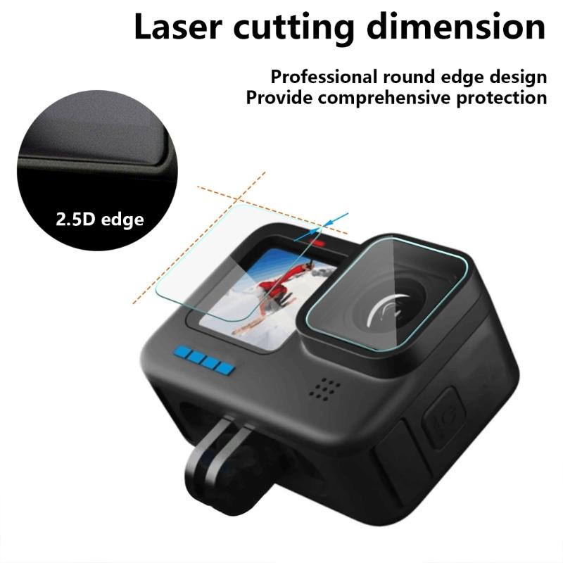 Screen And Lens Guard Set Tempered Glass Film For 13 Camera 9H Hardness Tempered Glass Protector Accessory