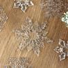 3Pcs Christmas Acrylic Snowflake Ornaments Transparent Xmas Tree Hanging Pendant Christmas Decorations for Home New Year 2025