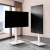Black Hand-Crank Mobile TV Stand for 65-100 Inch Displays