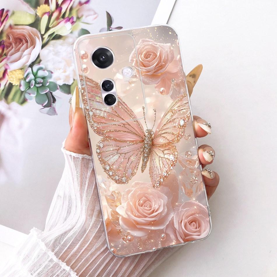 For OPPO Reno11 F 11 Pro 5G Cute Flower Butterfly Cat Painted Case For Oppo Reno11 Reno 11F 11Pro Soft Silicone TPU Phone Cases