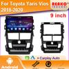 Android Auto для Toyota Vios Yaris 2018 2019 2020 Автомобильный радиоприемник Видеоплеер Головное устройство Мультимедиа Навигация GPS 5G WiFi 2Din DVD