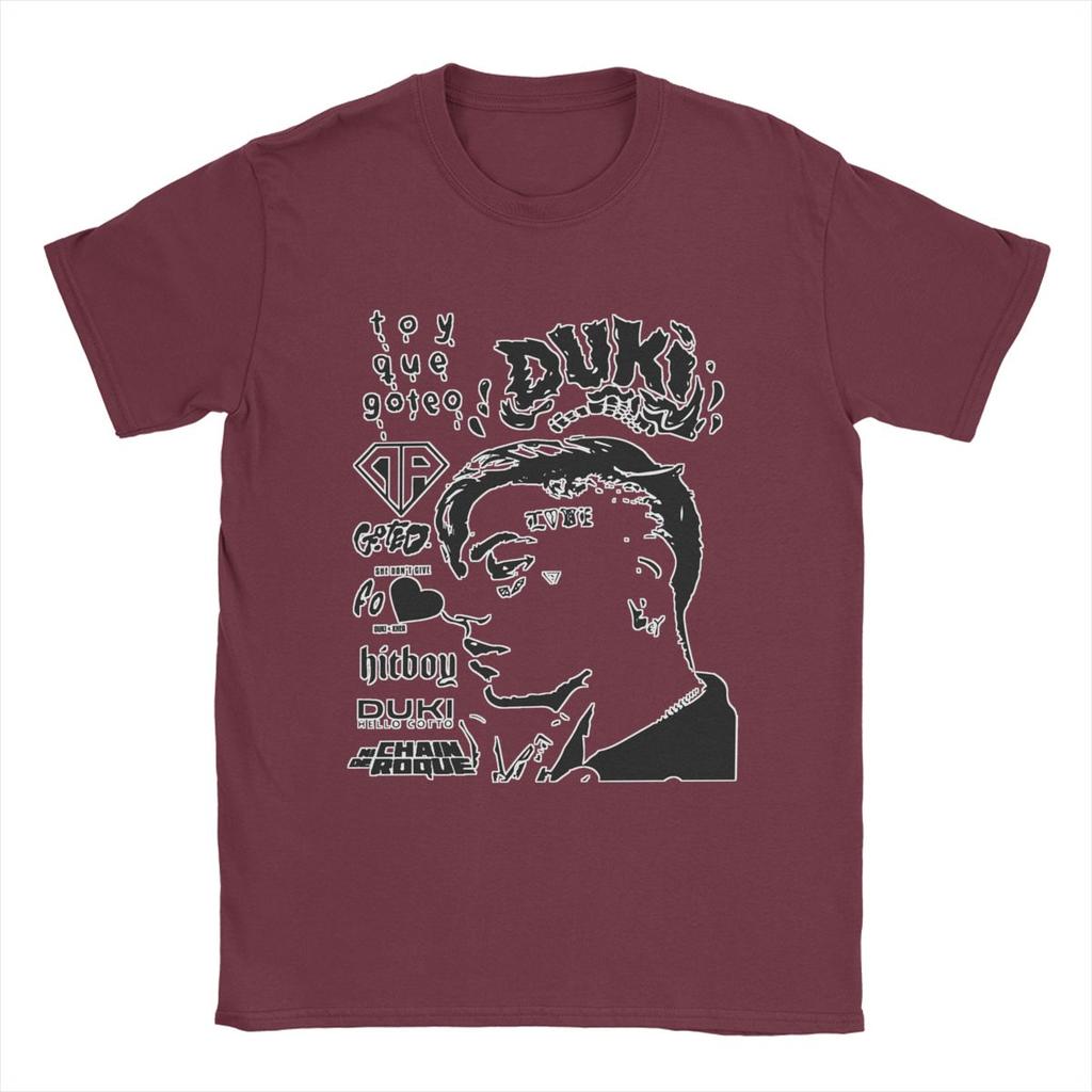 Rock Star Duki Rapper Music T Shirts for Men 100% Cotton Fashion for Male T-Shirt Crewneck Tees Tops Graphic Printed