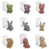 1PC Dogs Scented Soap Resin Plaster 3D Poodle Puppy Candle Silicone Mold Ice Cube Mould