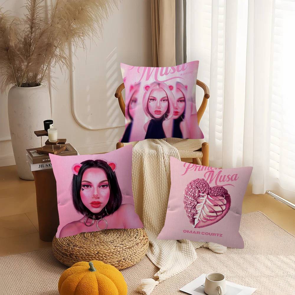 SINGER OOmar Courtz Album Pillow Cover Design cushion Cover decor Holiday Decorati
