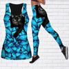 Butterfly Kittens Print Yoga Outfit for Women Fashion Workout Leggings Fitness Sports Casual Yoga Pants
