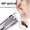 Ear Cleaning Tool Stainless Steel Ear Pick Kit &1Pc Storage Bag Earwax Remover Tool