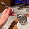 Light Luxury Stainless Steel Spoons Shell Shape Table Serving Spoons Durable Yogurt Spoon  Hotel