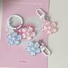 Romantic Cherry Blossom Heart Keychain – Cute Translucent Flower Pendant for Girlfriends & Besties' Backpacks