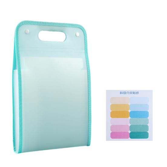 A4 Expanding File Folder with 13 Pockets Handheld Accordion Organizer Clear Cover Portable Document Holder for Students Office Use
