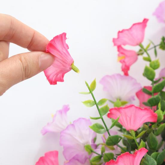 67" Artificial Flowers Vines Garland Fake Morning Glory Hanging Vines Faux Silk Spring Floral Garland for Mantel Wall Fence Wedding Banquet Decor