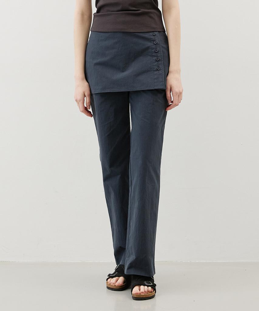 CITYBREEZE Button Layered Skirt Pants_3 Colors