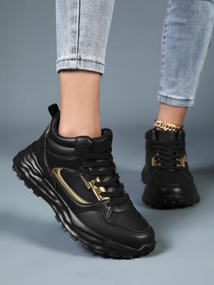 Кроссовки, женская обувь на платформе, кожаная лоскутная женская повседневная обувь, спортивная обувь, женская уличная обувь для бега, вулканизированная обувь