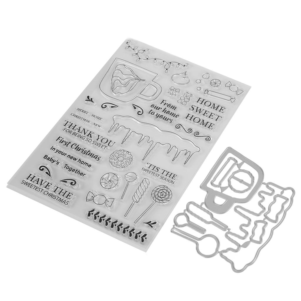Прозрачный штамп для изготовления открыток, тисненый прозрачный штамп, набор форм для ножей, украшение для скрапбукинга