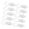 10pcs Clothes Hook Clips Multi Purpose Strong Load Bearing Rotatable Plastic Hat Hanging Clips for Socks Curtains
